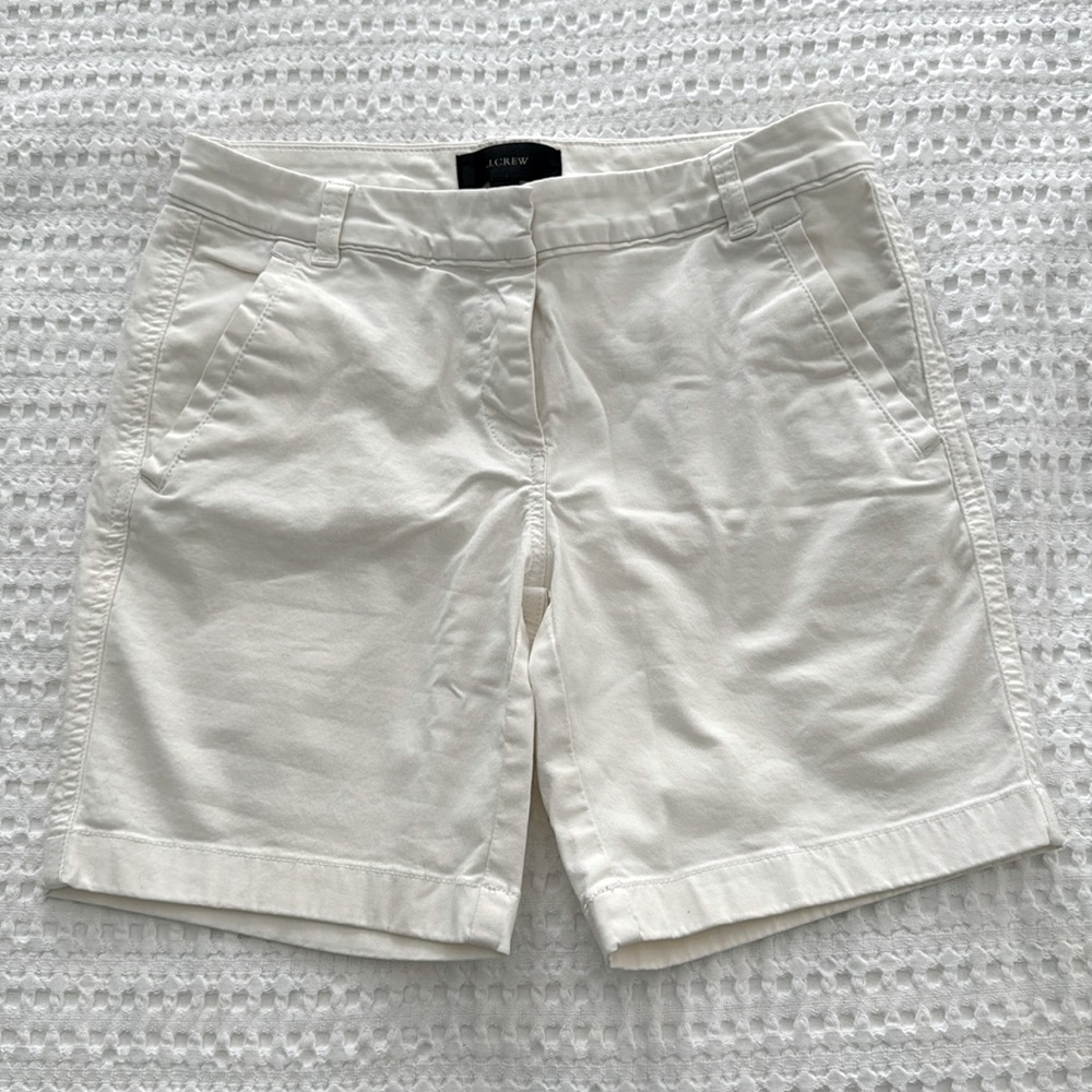 J.Crew women's white chino shorts